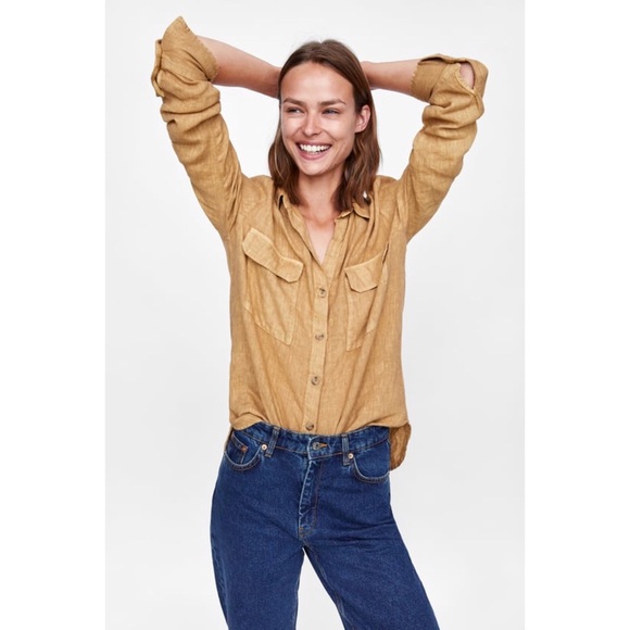 zara woman premium denim collection shirt